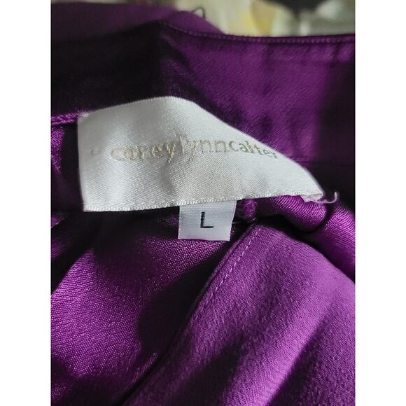 NWT Anthropologie Corey Lynn Wide-Leg Satin Pants - Large - Picture 6 of 7